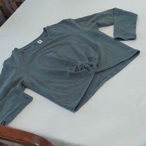 90 Degree By Reflex Charcoal Long Sleeve Top.Size M Soft And Comfy .